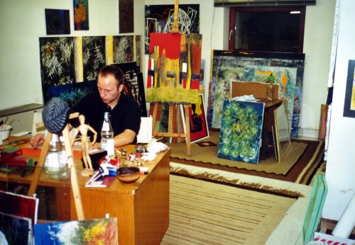 Mein Kelleratelier in Oberaichen.