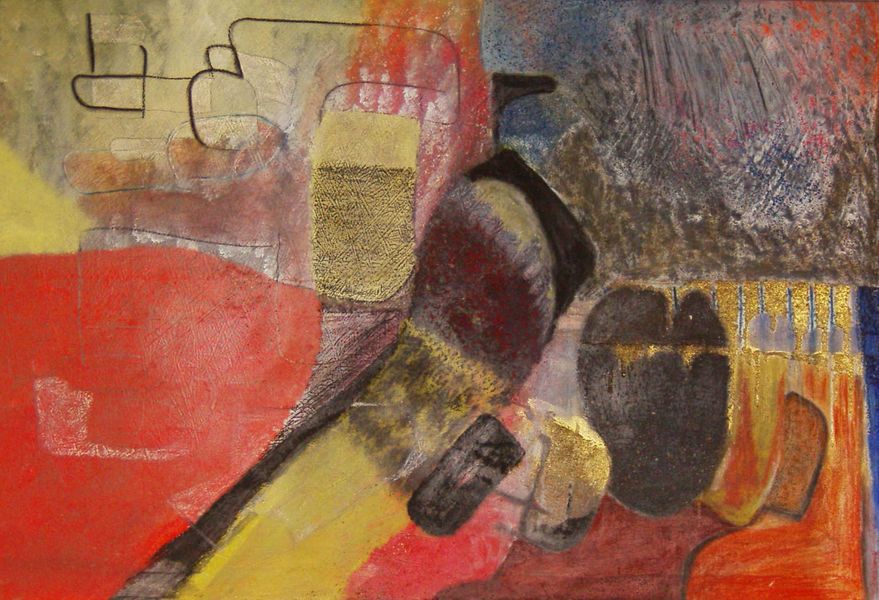 Alex Arnold - Ohne Titel (Tagtraum). Mischtechnik auf Leinwand.
